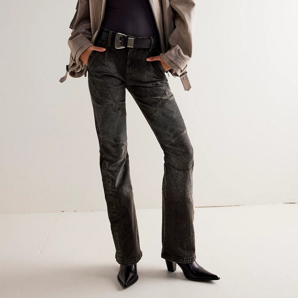 Free People Vector Moto Flare Jeans - Picture 3 of 6